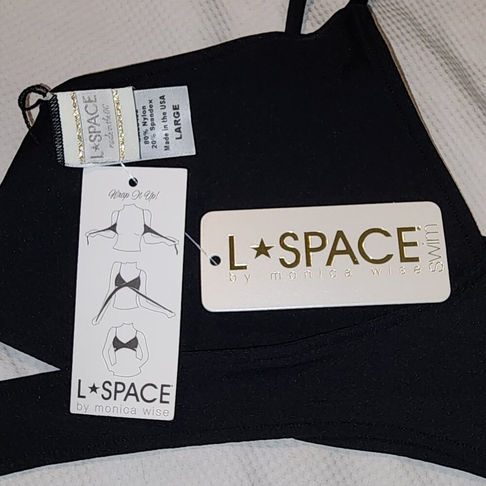 L*Space wrap top, black, size L